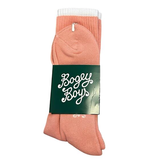 Bogey Boys by Macklemore Essential Long Crew Sock in Pastel Pink Men’s Size 9-12 - Picture 2 of 4